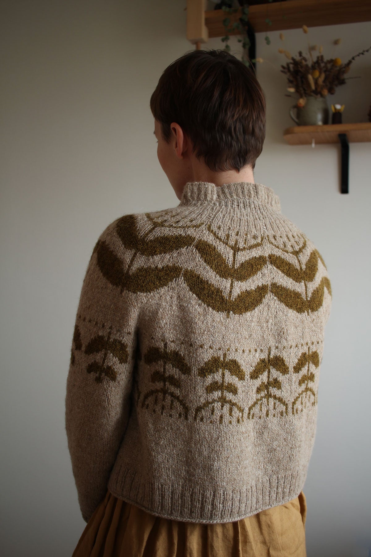 ニット+セーター TAN GEOMETRIC PATTERN TEE CROCHET KNIT SHIRT - Ocher | ZARA United States