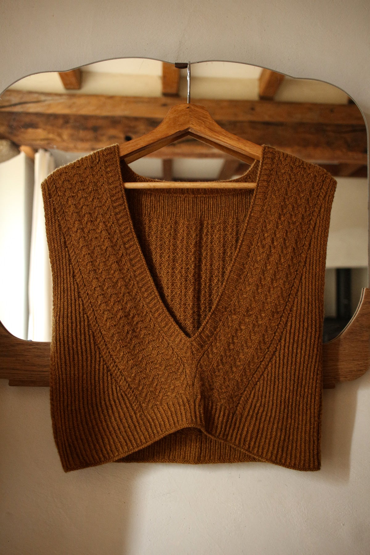 「完売品」eaphi U NECK LEAF PATTERN KNIT VEST Wusai vest – Teti's knit garden