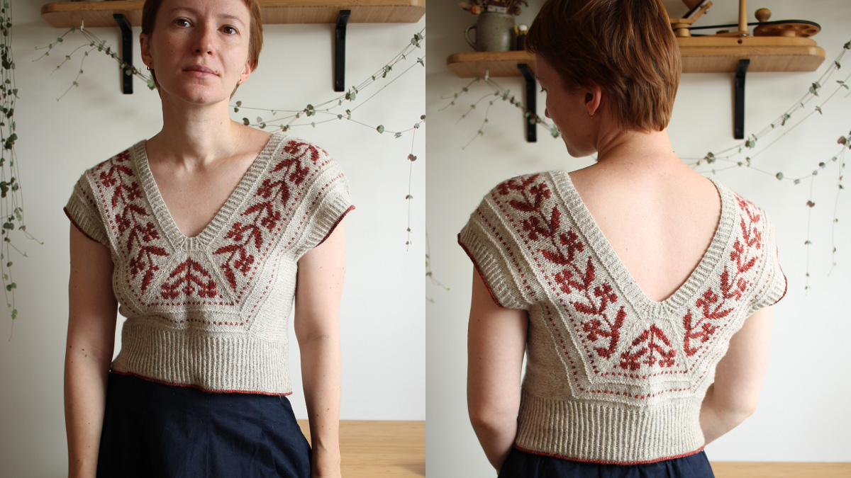 Knitting pattern Bifurca vest by Teti Lutsak