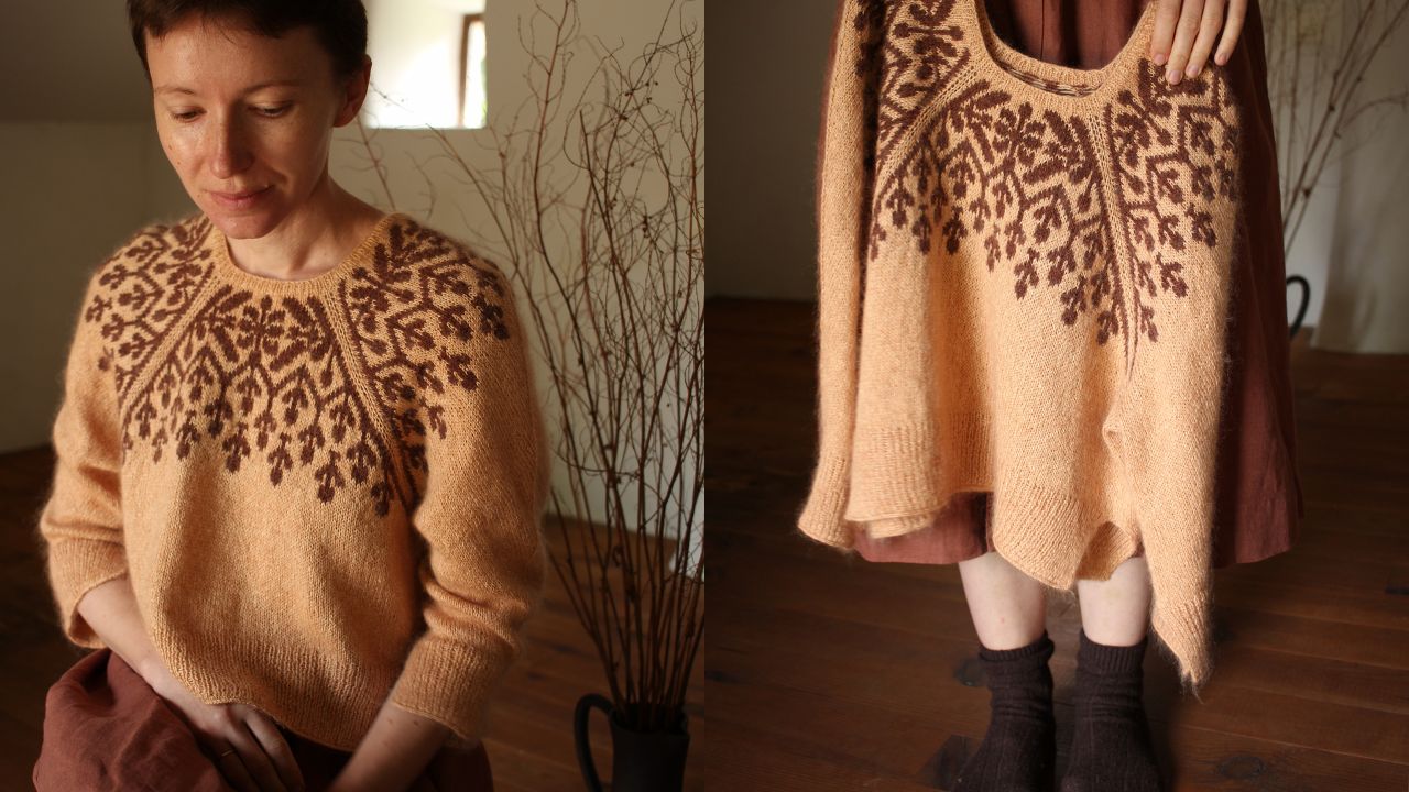 Knitting pattern Candelaria blouse by Teti Lutsak