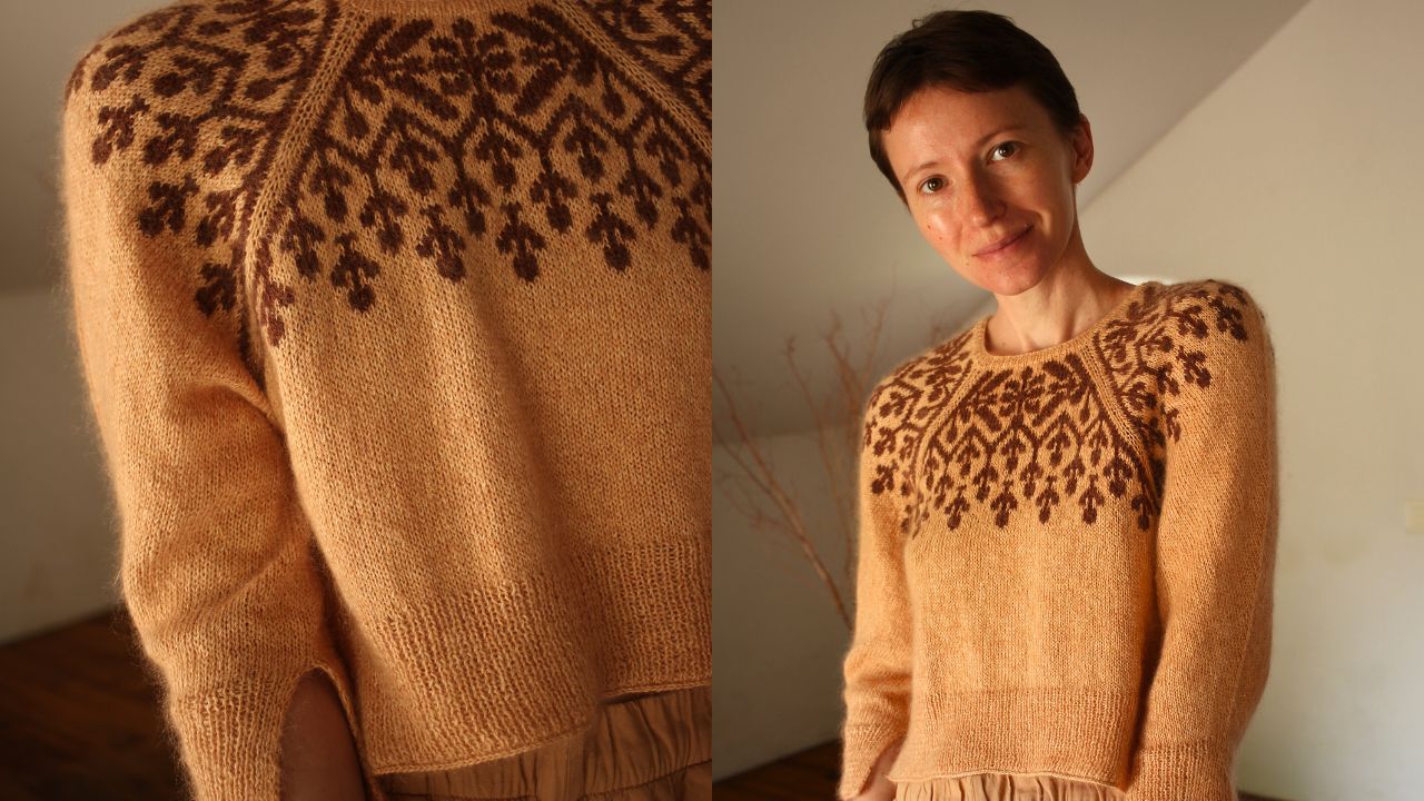 Knitting pattern Candelaria blouse by Teti Lutsak