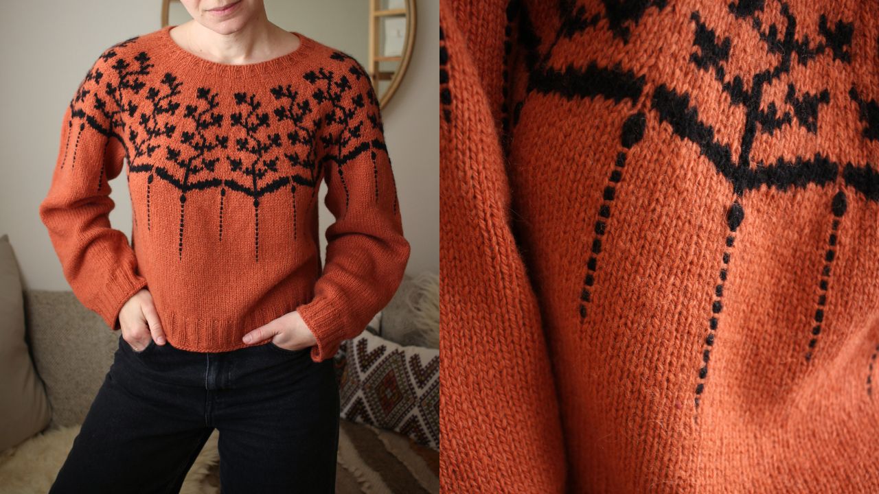 Knitting pattern Helica pullover by Teti Lutsak